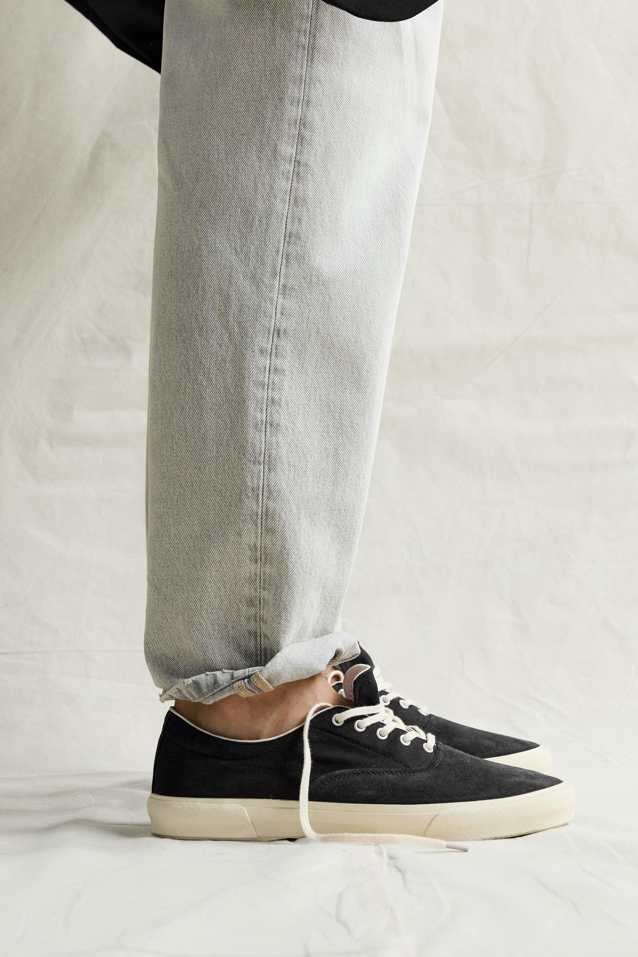 LEATHER COMBINATION SNEAKERS
